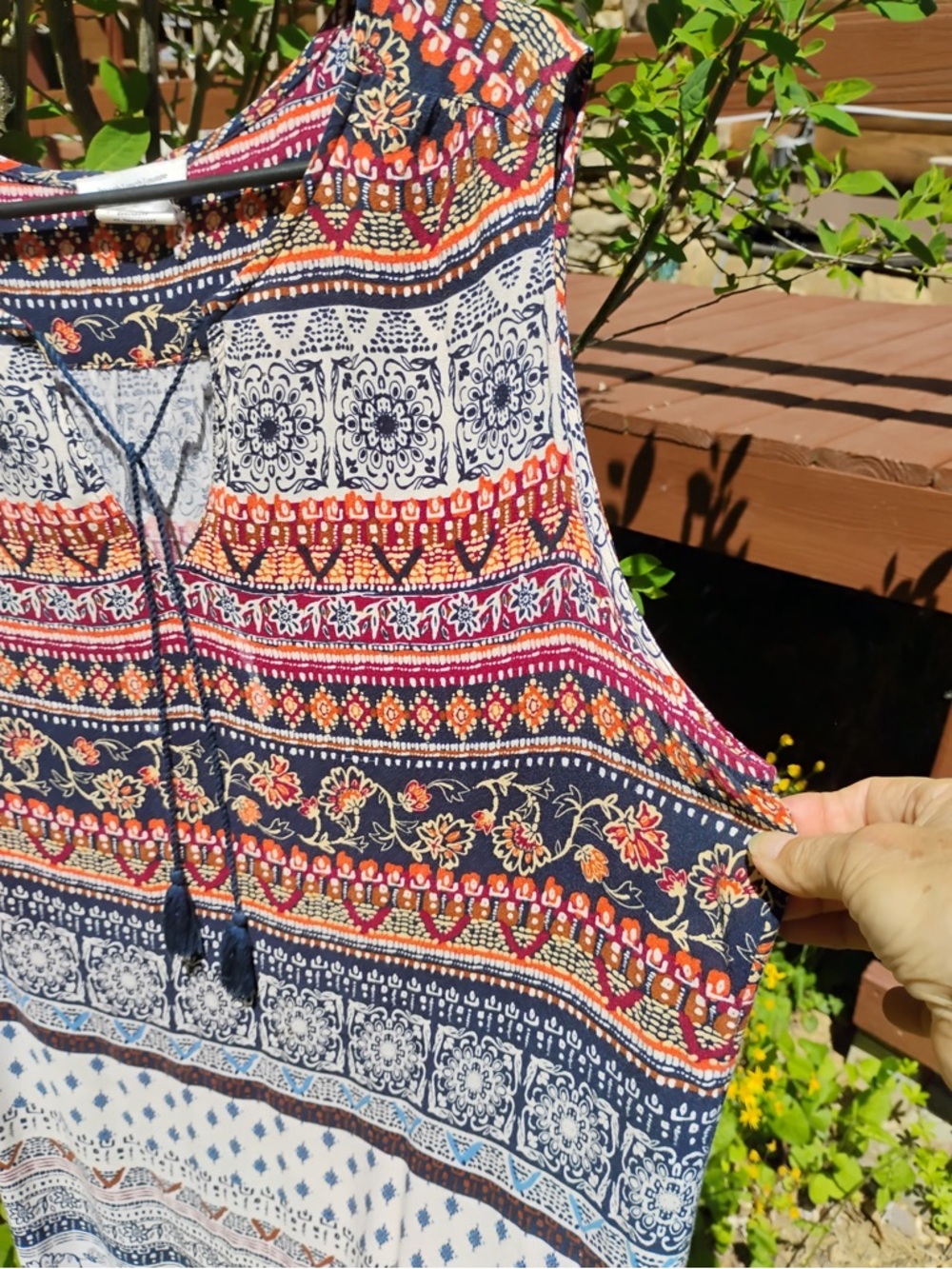 Multicolor Patterned Dress - Picture 3 of 8
